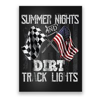Summer Nights And Dirt Track Lights Sprint Car Racing Poster