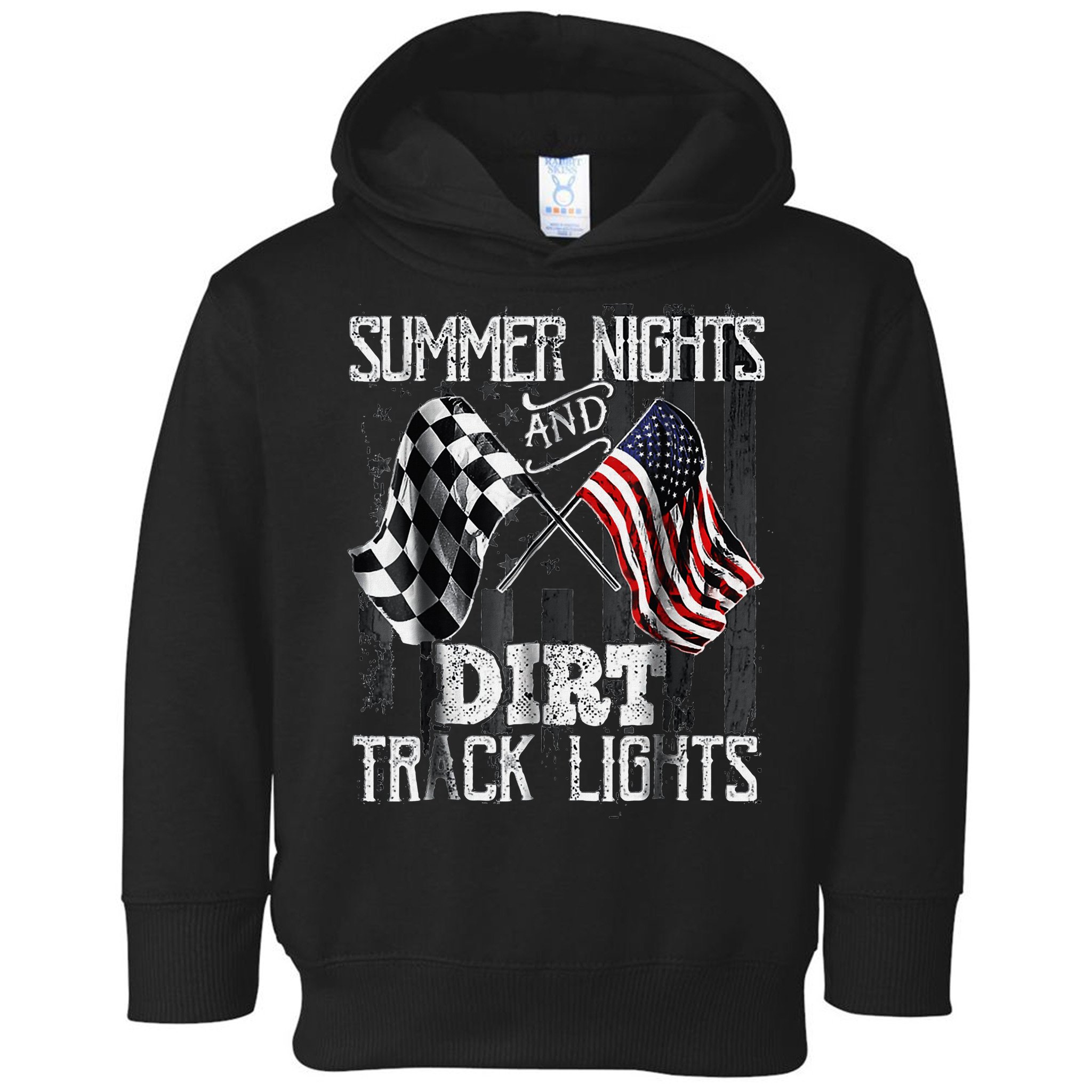 Summer Nights And Dirt Track Lights Sprint Car Racing Toddler Hoodie