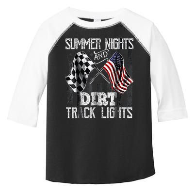Summer Nights And Dirt Track Lights Sprint Car Racing Toddler Fine Jersey T-Shirt