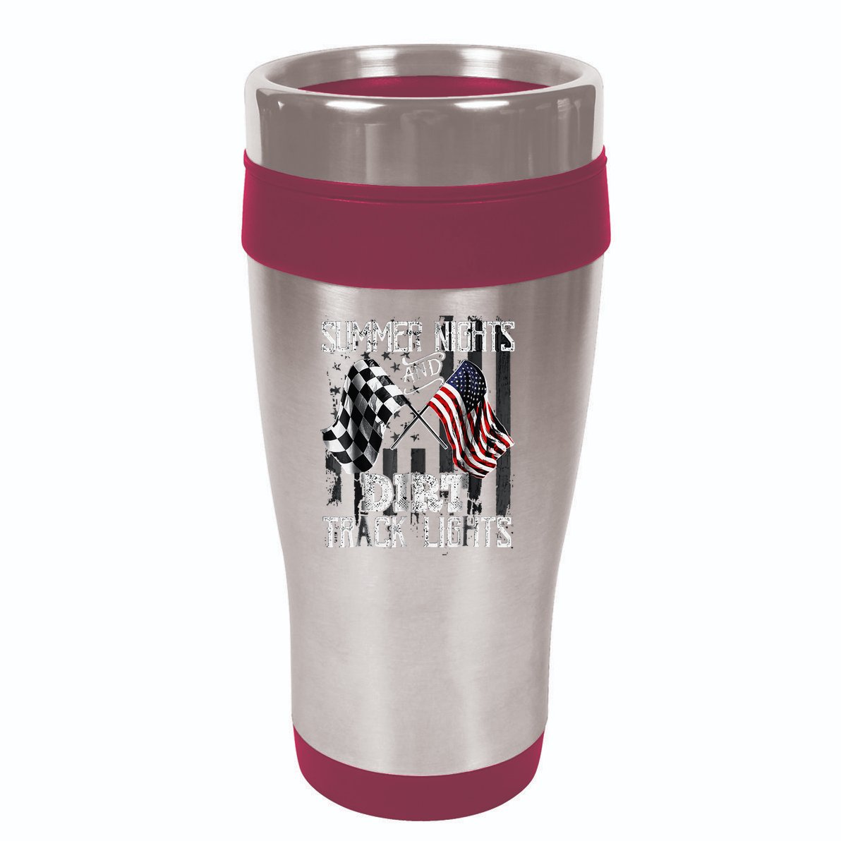 Summer Nights And Dirt Track Lights Sprint Car Racing 16oz Travel Tumbler