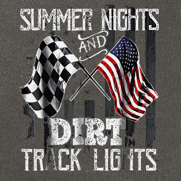 Summer Nights And Dirt Track Lights Sprint Car Racing Cotton Canvas Backpack