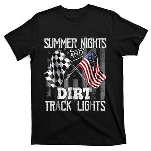 Summer Nights And Dirt Track Lights Sprint Car Racing T-Shirt