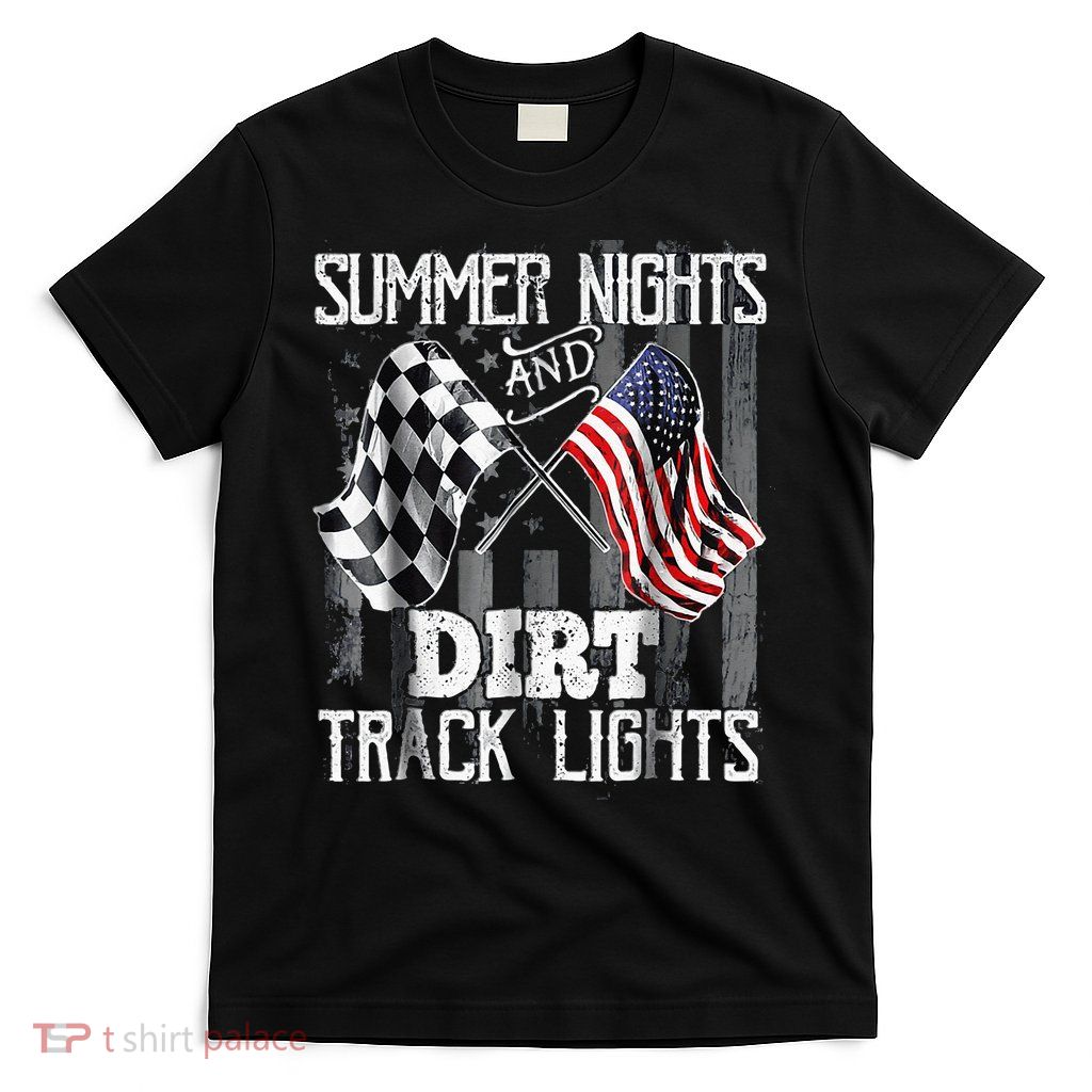 Summer Nights And Dirt Track Lights Sprint Car Racing T-Shirt