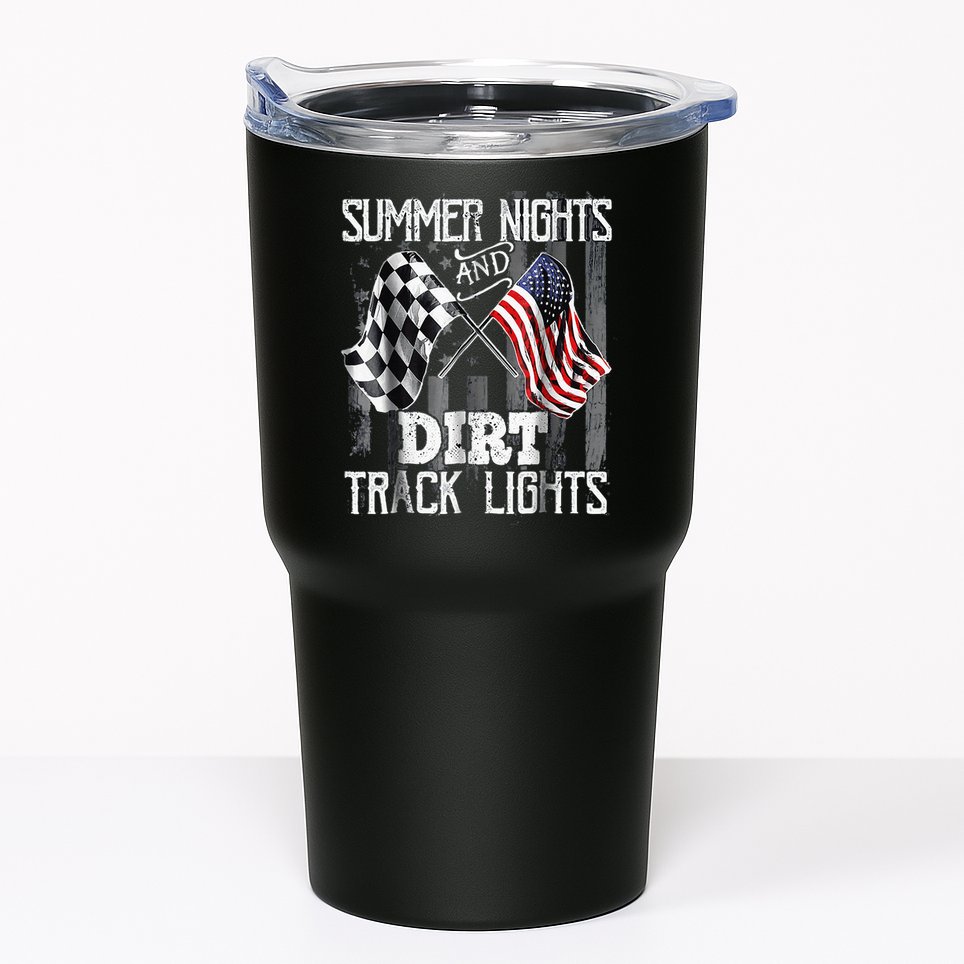 Summer Nights And Dirt Track Lights Sprint Car Racing Tumbler