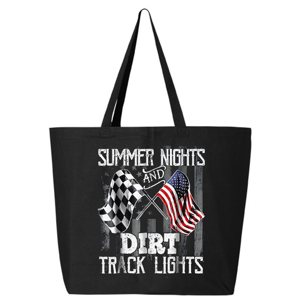 Summer Nights And Dirt Track Lights Sprint Car Racing 25L Jumbo Tote