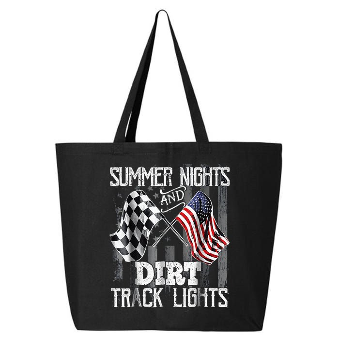 Summer Nights And Dirt Track Lights Sprint Car Racing 25L Jumbo Tote