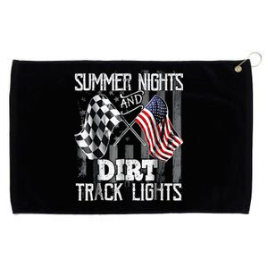 Summer Nights And Dirt Track Lights Sprint Car Racing Grommeted Golf Towel