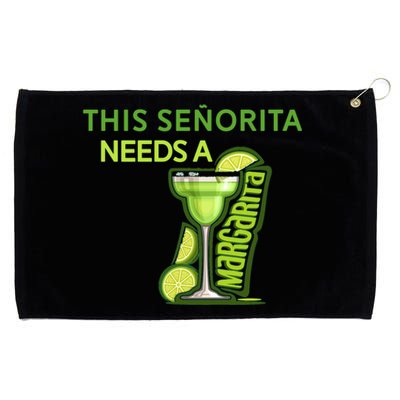 Señorita Needs A Margarita Cinco De Mayo Drinking Fiesta Grommeted Golf Towel