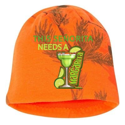 Señorita Needs A Margarita Cinco De Mayo Drinking Fiesta Kati - Camo Knit Beanie