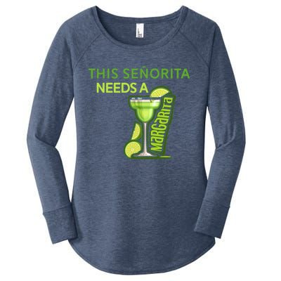 Señorita Needs A Margarita Cinco De Mayo Drinking Fiesta Women's Perfect Tri Tunic Long Sleeve Shirt