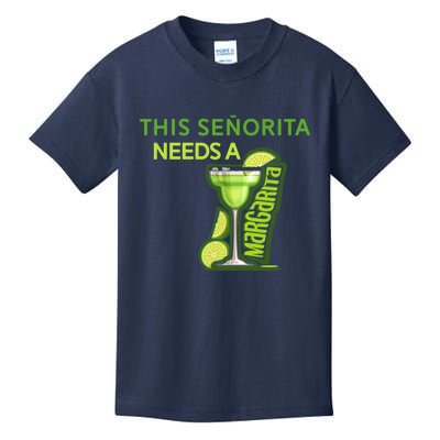 Señorita Needs A Margarita Cinco De Mayo Drinking Fiesta Kids T-Shirt