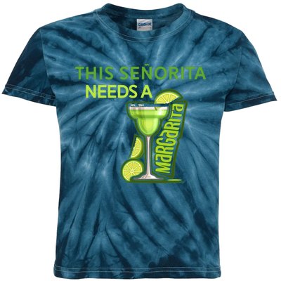 Señorita Needs A Margarita Cinco De Mayo Drinking Fiesta Kids Tie-Dye T-Shirt