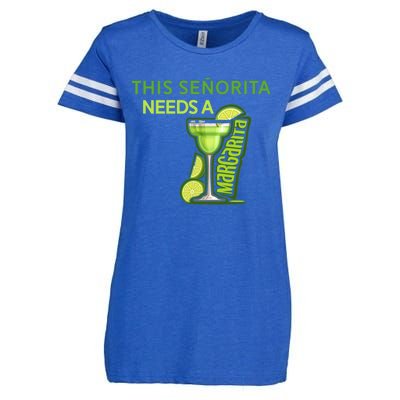 Señorita Needs A Margarita Cinco De Mayo Drinking Fiesta Enza Ladies Jersey Football T-Shirt