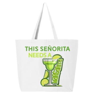 Señorita Needs A Margarita Cinco De Mayo Drinking Fiesta 25L Jumbo Tote