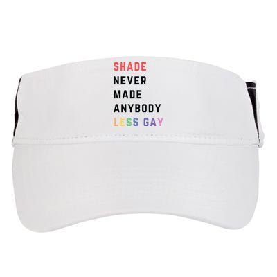 Shade Nevermade Anybody Less Gay Funny Lgbtq Pride Month Adult Drive Performance Visor