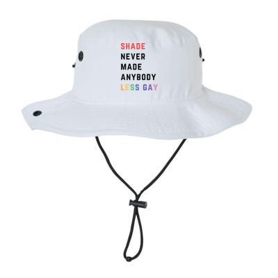 Shade Nevermade Anybody Less Gay Funny Lgbtq Pride Month Legacy Cool Fit Booney Bucket Hat