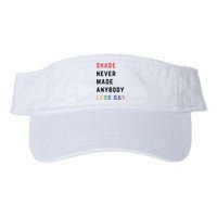 Shade Nevermade Anybody Less Gay Funny Lgbtq Pride Month Valucap Bio-Washed Visor