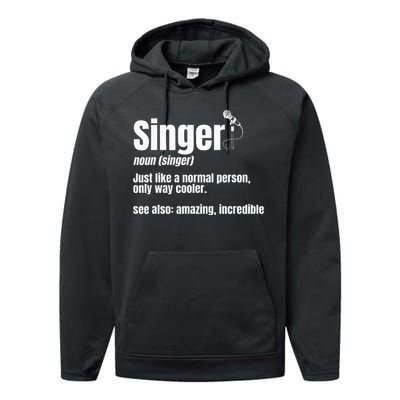 Singer Noun Artist Musician Vocalist Soloist Music Performer Performance Fleece Hoodie