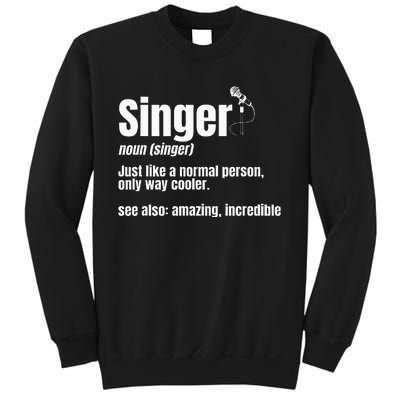 Singer Noun Artist Musician Vocalist Soloist Music Performer Sweatshirt