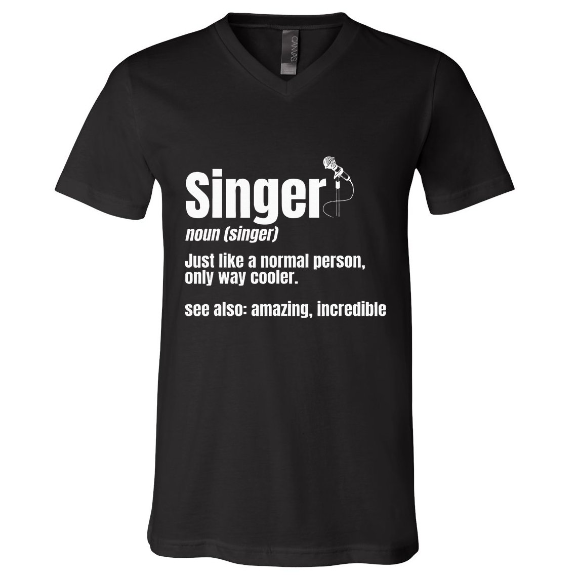 Singer Noun Artist Musician Vocalist Soloist Music Performer V-Neck T-Shirt