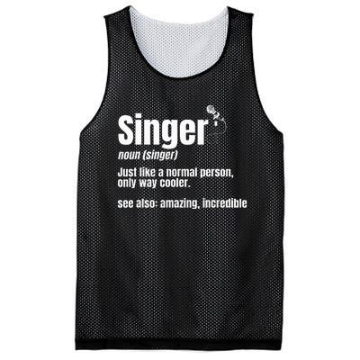 Singer Noun Artist Musician Vocalist Soloist Music Performer Mesh Reversible Basketball Jersey Tank