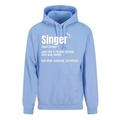 Singer Noun Artist Musician Vocalist Soloist Music Performer Unisex Surf Hoodie