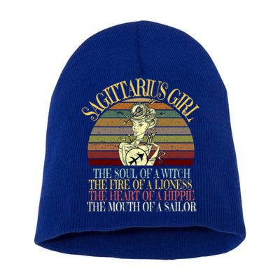 Sagittarius November And December Birthday Cool Gift Short Acrylic Beanie