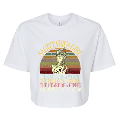 Sagittarius November And December Birthday Cool Gift Bella+Canvas Jersey Crop Tee