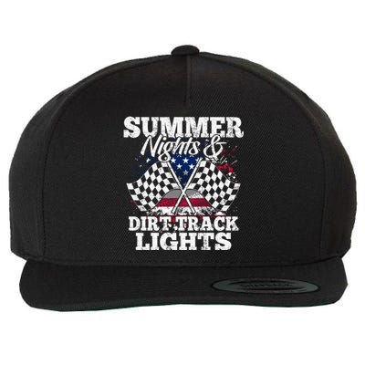 Summer Nights And Dirt Track Lights Racing Driver Funny Gift Wool Snapback Cap