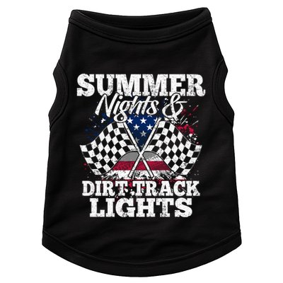 Summer Nights And Dirt Track Lights Racing Driver Funny Gift Cute Gift Doggie Tank