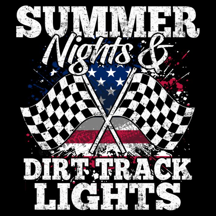 Summer Nights And Dirt Track Lights Racing Driver Funny Gift Cute Gift Drawstring Bag