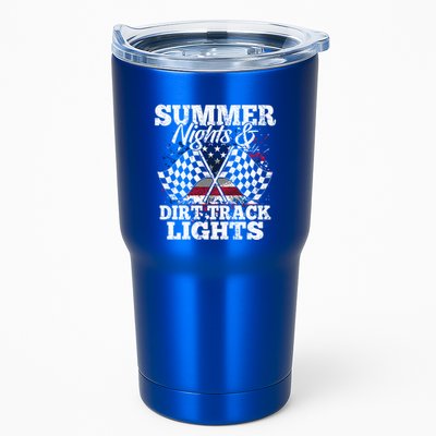 Summer Nights And Dirt Track Lights Racing Driver Funny Gift Cute Gift Tumbler