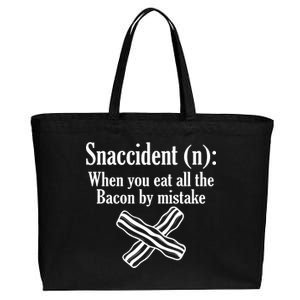 Snaccident Definition Bacon Cotton Canvas Jumbo Tote