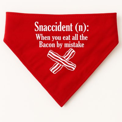 Snaccident Definition Bacon USA-Made Doggie Bandana