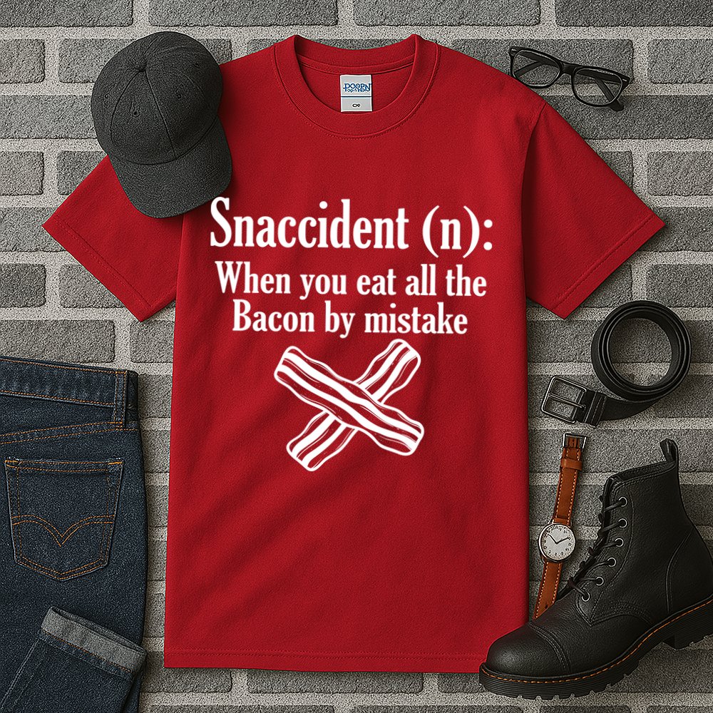 Snaccident Definition Bacon Tall T-Shirt
