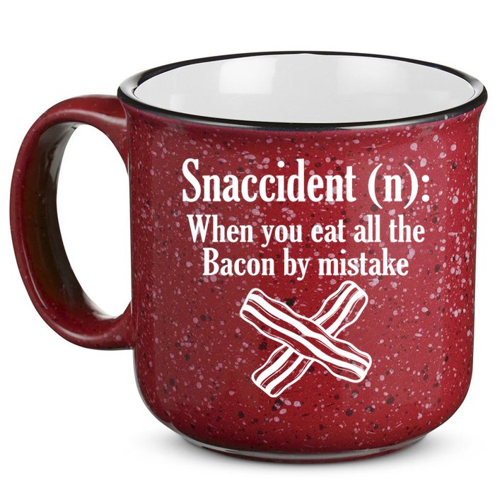 Snaccident Definition Bacon 15oz Campfire Ceramic Mug