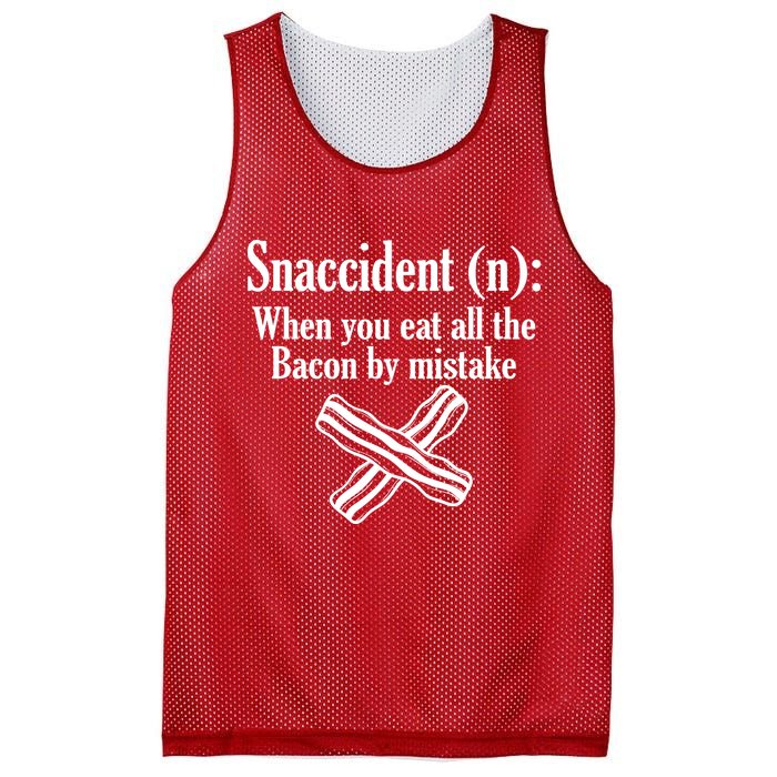 Snaccident Definition Bacon Mesh Reversible Basketball Jersey Tank