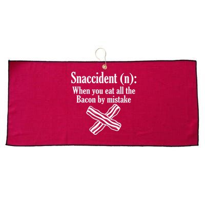 Snaccident Definition Bacon Large Microfiber Waffle Golf Towel