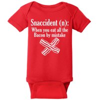 Snaccident Definition Bacon Baby Bodysuit