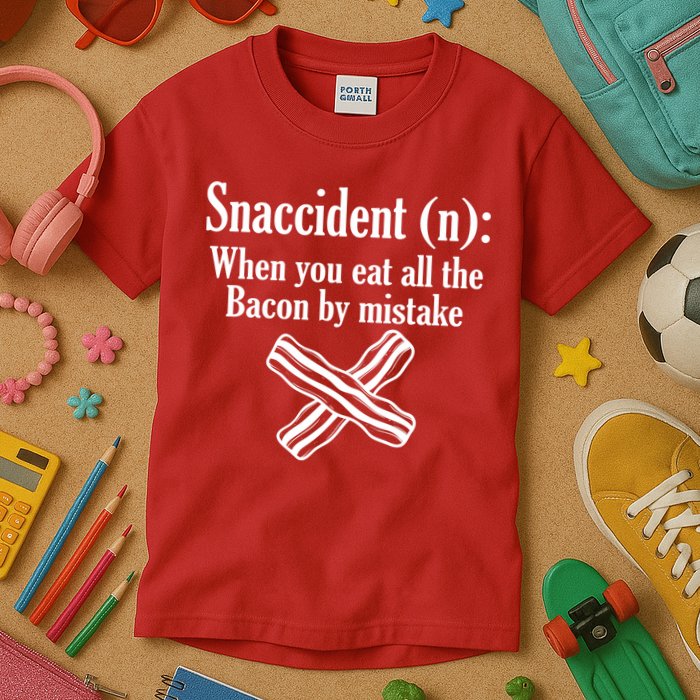 Snaccident Definition Bacon Kids T-Shirt