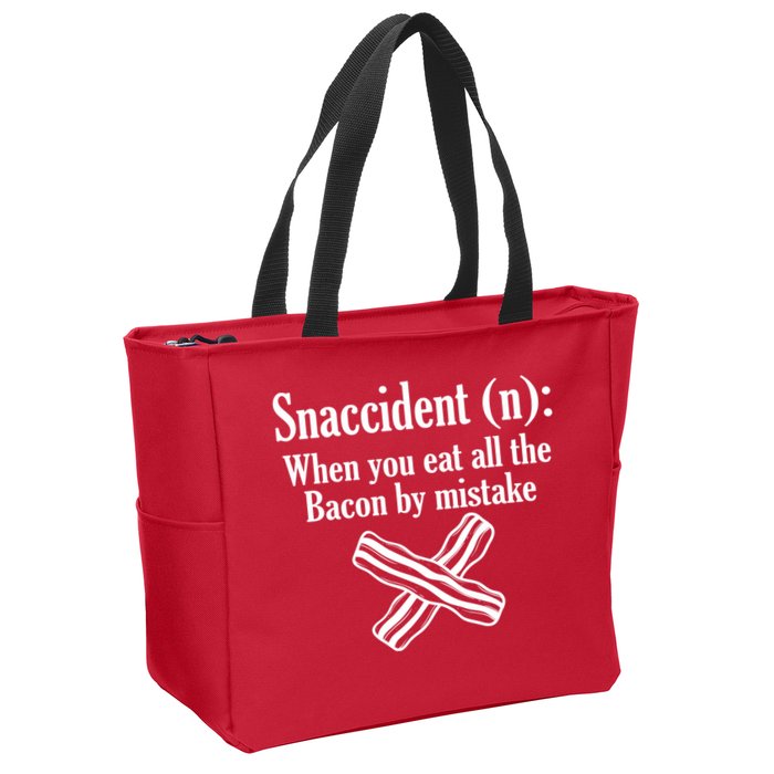 Snaccident Definition Bacon Zip Tote Bag