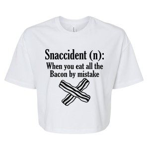 Snaccident Definition Bacon Bella+Canvas Jersey Crop Tee