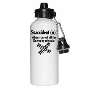 Snaccident Definition Bacon Aluminum Water Bottle