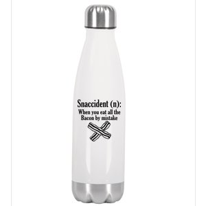 Snaccident Definition Bacon Stainless Steel Insulated Water Bottle