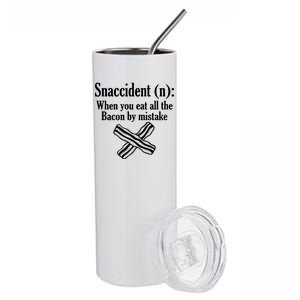 Snaccident Definition Bacon Stainless Steel Tumbler