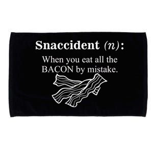 Snaccident Definition When You Eat All The Bacon Microfiber Hand Towel