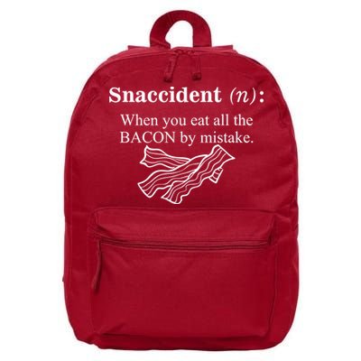 Snaccident Definition When You Eat All The Bacon 16 in Basic Backpack