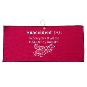 Snaccident Definition When You Eat All The Bacon Large Microfiber Waffle Golf Towel