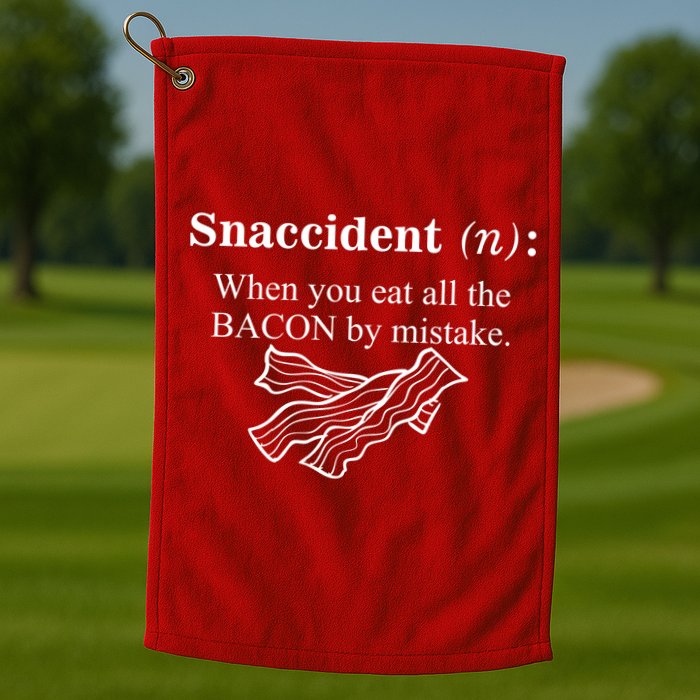 Snaccident Definition When You Eat All The Bacon Golf Towel