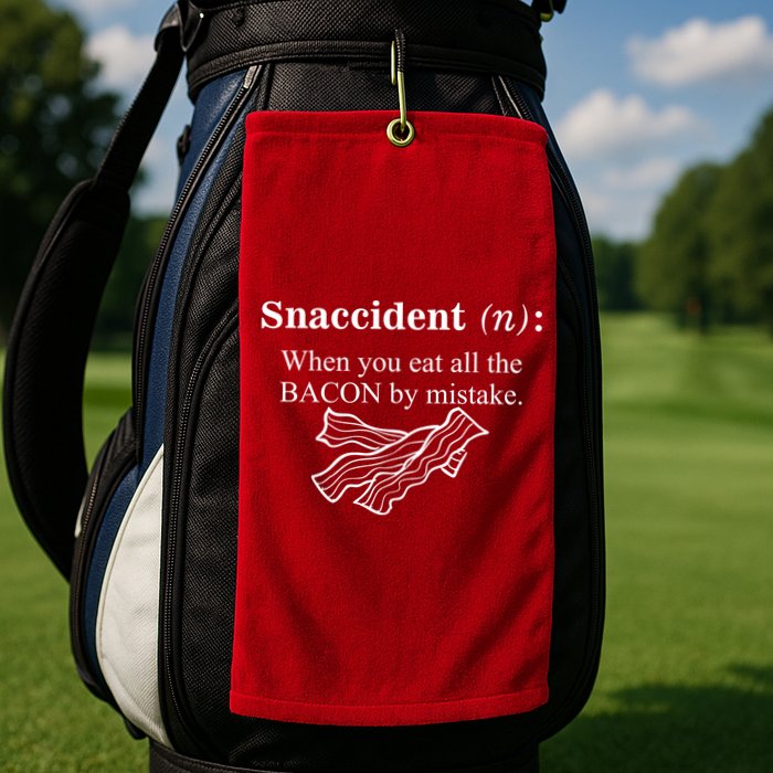 Snaccident Definition When You Eat All The Bacon Golf Towel